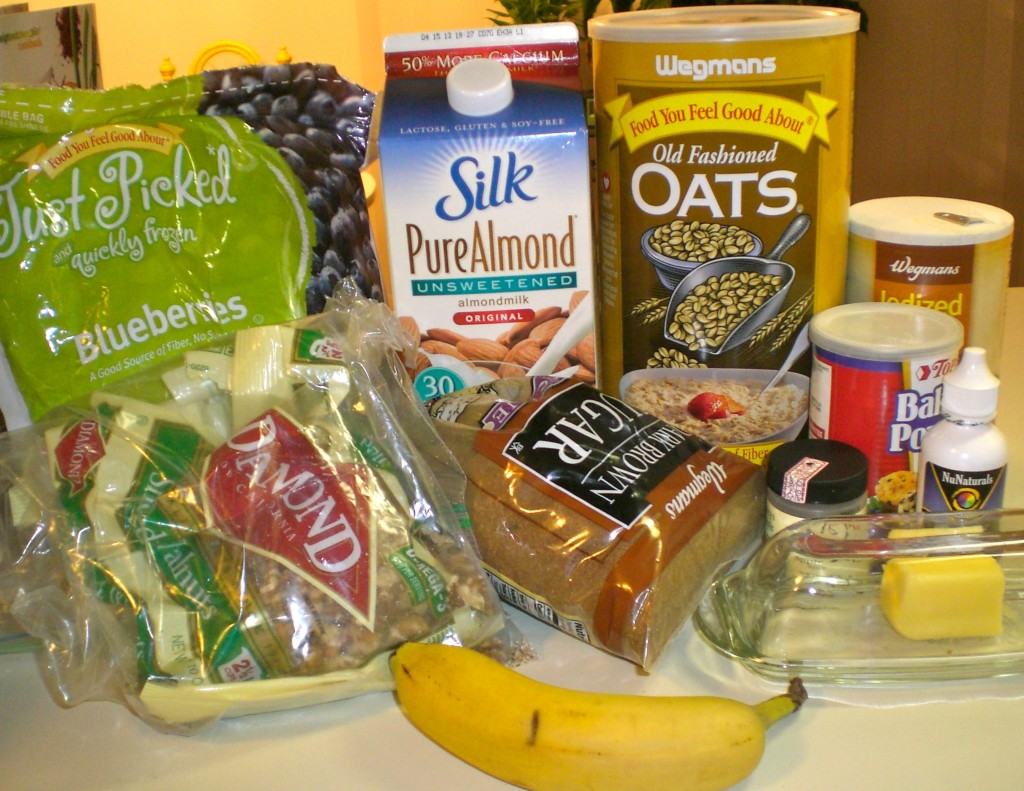 Ingredients for Blueberry Nut Baked Oatmeal