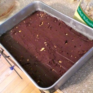 This is what the fudge looks like before it is refrigerated.