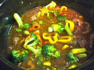 My yummy dinner bubbling in the Crock-Pot!